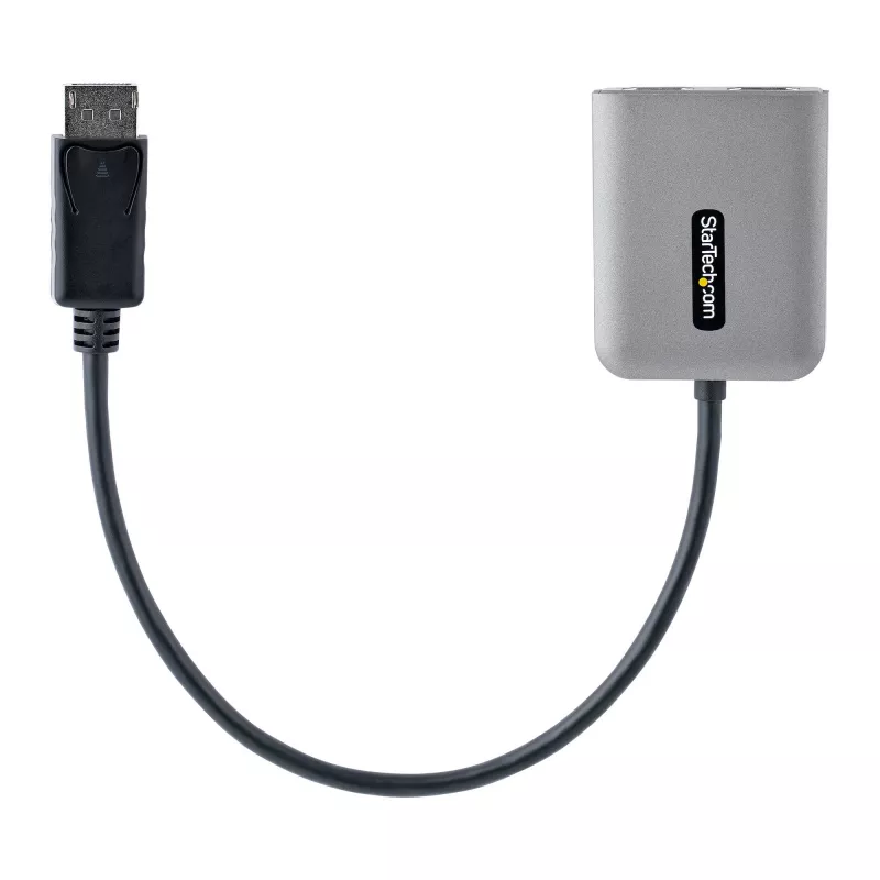 StarTech.com Hub DP para HDMI duplo MST – HDMI duplo 4K 60 Hz – Adaptador DisplayPort multi-monitor com cabo de 30 cm – Hub Multi Stream Transport DP 1.4, DSC | HBR3 – Splitter DP para HDMI