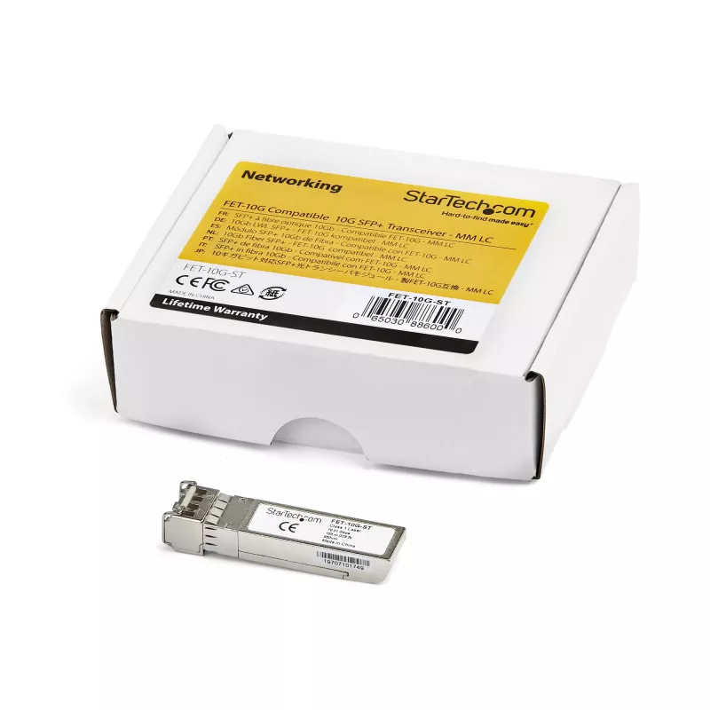 StarTech.com Módulo SFP+ compatível com Cisco FET-10G – 10GBASE-USR – Transceptor ótico de fibra multimodo MMF 10GbE – SFP+ Gigabit Ethernet 10GE – LC 100 m – 850 nm – DDM Cisco Nexus 2000