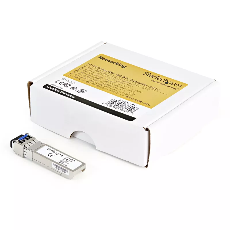 StarTech.com Módulo SFP+ compatível com HPE J9151D – 10GBASE-LR – Transceptor de fibra monomodo 10GbE – SFP+ Gigabit Ethernet 10GE – LC 10 km – 1310 nm – DDM HPE 2540, 2920, 2930M