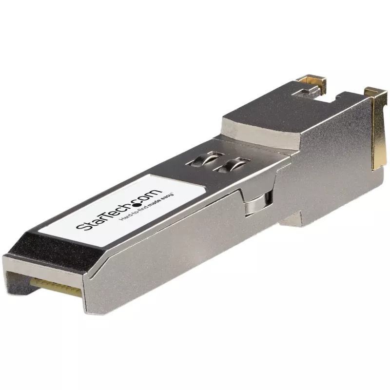 StarTech.com Módulo SFP+ compatível com HPE JL563A – 10GBASE-T – SFP para RJ45 Cat6/Cat5e – SFP+ Gigabit Ethernet 10GE – RJ-45 30 m – HPE 8320, 8325-48Y8