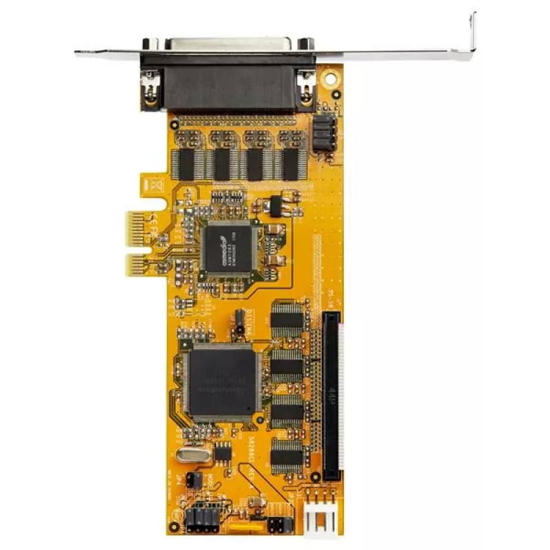 StarTech.com Placa adaptadora serial RS232 PCI Express de 8 portas, placa serial PCIe RS232, UART 16C1050, controlador/placa de expansão serial DB9 low profile, proteção ESD 15 kV, apenas Windows – TAA