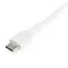 StarTech.com Cabo de carregamento USB-A para USB-C de 2 m – Cabo de dados USB 2.0 para USB Type-C robusto de carregamento rápido e sincronização – Revestimento TPE resistente fibra aramida M/M 3A Branco – Samsung S10, iPad Pro, Pixel