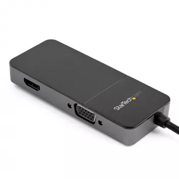StarTech.com Adaptador USB 3.0 para HDMI e VGA – Adaptador conversor multiporta USB Type-A de monitor duplo 4K/1080p – Placa gráfica de vídeo externa para vários ecrãs – Adaptador USB multi-ecrã