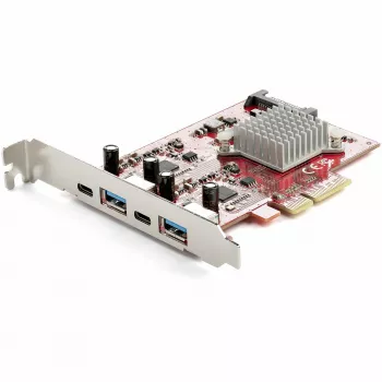 StarTech.com Placa USB PCIe de 4 portas – Placa de expansão USB PCI Express de 10 Gbit/s com 2 controladores – 2x portas USB-C e 2x USB-A (USB 3.2/3.1 Gen 2) – Placa PCIe USB/USB-C – Full Profile