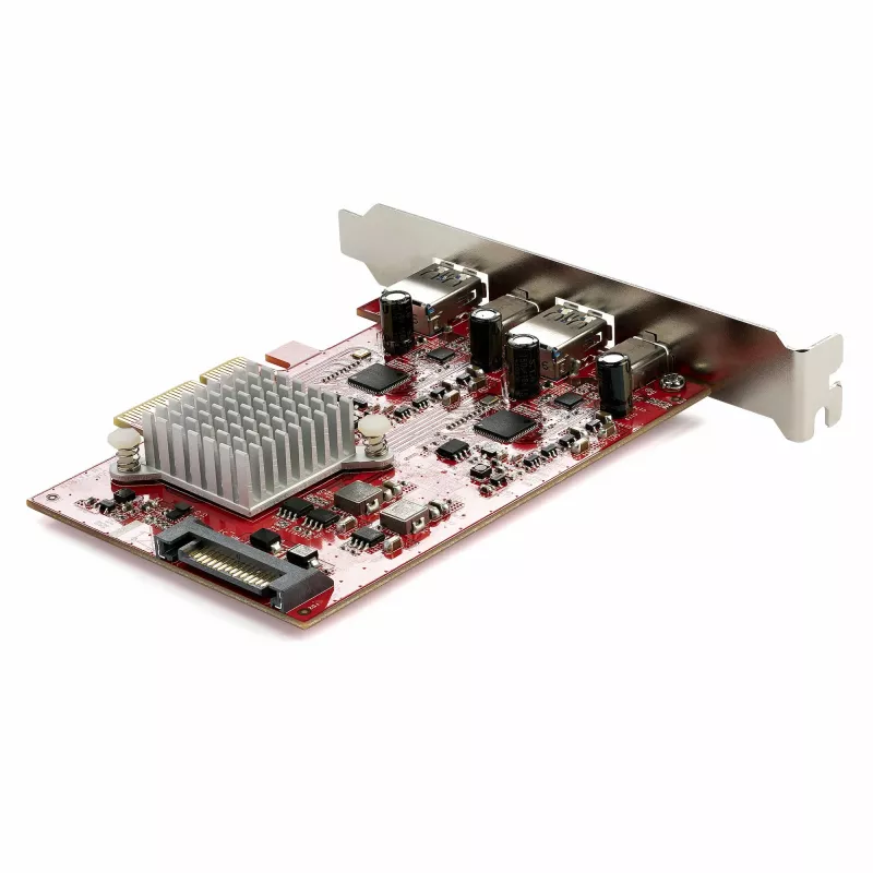 StarTech.com Placa USB PCIe de 4 portas – Placa de expansão USB PCI Express de 10 Gbit/s com 2 controladores – 2x portas USB-C e 2x USB-A (USB 3.2/3.1 Gen 2) – Placa PCIe USB/USB-C – Full Profile