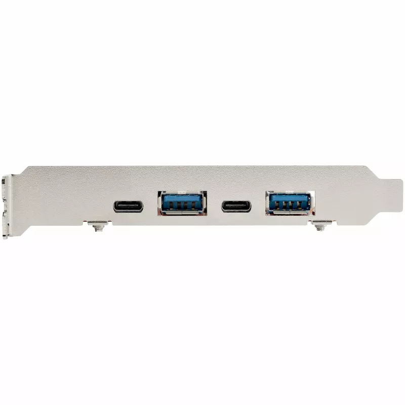 StarTech.com Placa USB PCIe de 4 portas – Placa de expansão USB PCI Express de 10 Gbit/s com 2 controladores – 2x portas USB-C e 2x USB-A (USB 3.2/3.1 Gen 2) – Placa PCIe USB/USB-C – Full Profile