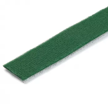 StarTech.com Rolo de fita de velcro de 30,5 m – abraçadeiras de cabos reutilizáveis cortáveis – fita industrial de fixação de cabos / envolventes têxteis ajustáveis verde / fitas de gestão de cabos reutilizáveis autoadesivas