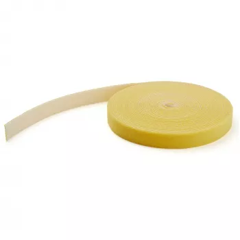 StarTech.com Rolo de fita de velcro de 7,6 m – abraçadeiras reutilizáveis cortáveis – fita de velcro industrial para fixação de cabos / revestimentos têxteis ajustáveis amarelos / abraçadeiras de gestão de cabos autoadesivas
