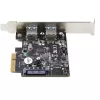 StarTech.com Placa PCIe USB de 2 portas com 10 Gbit/s por porta – Controlador anfitrião USB 3.1/3.2 Gen 2 Type-A PCI Express 3.0 x2 – Placa de expansão – Perfil completo/baixo – Windows e Linux