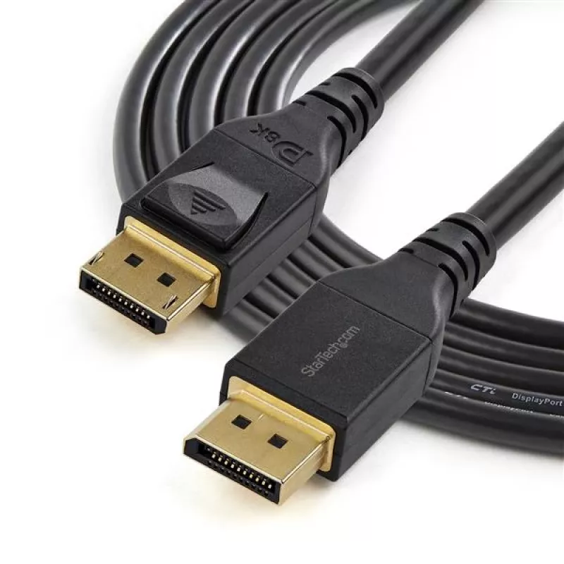 StarTech.com Cabo DisplayPort 1.4 certificado VESA de 13 pés (4 m), 8K 60Hz HBR3 HDR, cabo de monitor DisplayPort para DisplayPort UHD, cabo de vídeo DP 1.4 Ultra HD 4K 120Hz M/M conector DP