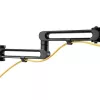 StarTech.com Braço de monitor duplo para secretária – Fixação por grampo de mesa, suporte de monitor compatível com VESA para ecrãs até 32 polegadas – Braço de monitor ergonómico articulado – ajustável em altura/inclinação/rotação/giro