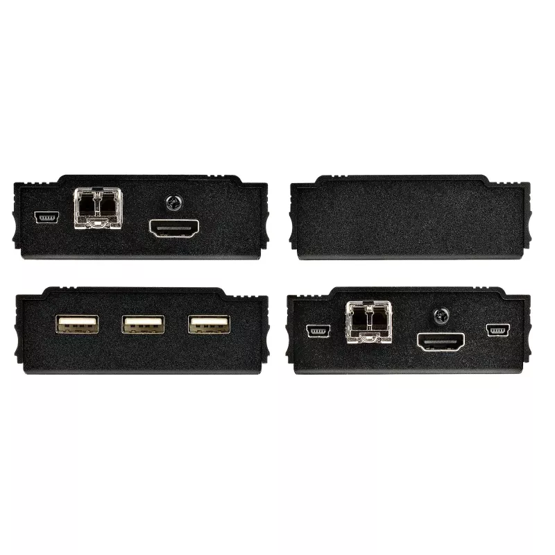 StarTech.com Extensor KVM HDMI 4K sobre fibra - Comutador KVM/extensor de consola remoto de vídeo HDMI e USB - até 984 pés/300 m (multimodo) - 2 módulos SFP+ MMF de 10G - Kit de extensão KVM (TX/RX)