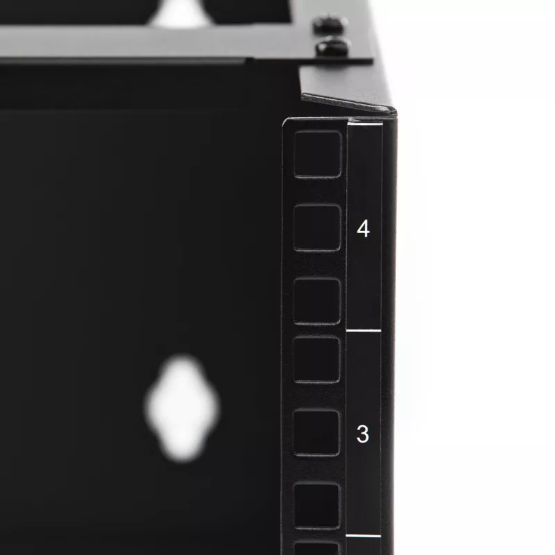 StarTech.com Rack de rede de parede 4U – 14 polegadas de profundidade (perfil baixo) – Suporte de painel de ligação de 19 polegadas para servidores e equipamentos de IT de perfil baixo, comutadores de rede – Capacidade de carga de 20 kg, preto