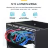 StarTech.com Rack de rede de parede 4U – 14 polegadas de profundidade (perfil baixo) – Suporte de painel de ligação de 19 polegadas para servidores e equipamentos de IT de perfil baixo, comutadores de rede – Capacidade de carga de 20 kg, preto