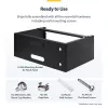 StarTech.com Rack de rede de parede 4U – 14 polegadas de profundidade (perfil baixo) – Suporte de painel de ligação de 19 polegadas para servidores e equipamentos de IT de perfil baixo, comutadores de rede – Capacidade de carga de 20 kg, preto