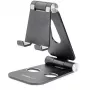StarTech.com Suporte para telefone e tablet – Suporte universal dobrável para dispositivos móveis para smartphones e tablets – Suporte ergonómico ajustável para telemóvel com vários ângulos para secretária – Portátil – Preto