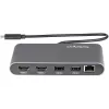 StarTech.com Mini dock Thunderbolt para monitor duplo, HDMI 4K 60Hz, hub sem drivers para Windows e Mac, Gigabit Ethernet, 1 x USB 5Gbps e 1x USB 2.0, cabo de 28 cm