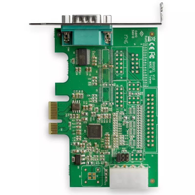StarTech.com Placa adaptadora serial RS232 PCI Express de 4 portas – Controlador anfitrião serial PCIe RS232 – Placa PCIe para serial DB9 – UART 16950 – Placa de expansão – Windows/Linux