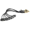 StarTech.com Placa adaptadora serial RS232 PCI Express de 8 portas, placa serial PCIe RS232, UART 16C1050, controlador/placa de expansão serial multiporta DB9, proteção ESD de 15kV, apenas Windows - TAA