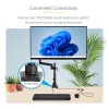 StarTech.com Braço de monitor para secretária com 2x portas USB 3.0, suporte de monitor único totalmente articulado, até 34 polegadas (17,6 lb/8 kg) ecrã VESA, montagem por grampo/ilhó, mola mecânica