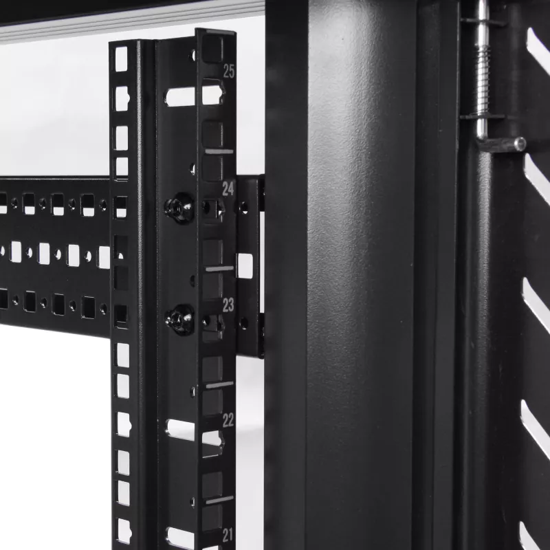 StarTech.com Armário de rack de servidor 32U de 4 postes, armário de rack de dados de 19 polegadas com fecho para equipamento de informática/AV/IT, rack de rede de escritório/casa com rodas e calhas de montagem ajustáveis