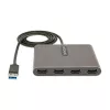 StarTech.com Adaptador USB 3.0 para Quad HDMI, conversor USB para 4x monitores HDMI para Windows (sem suporte para macOS/ChromeOS/Linux) - TAA