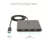 StarTech.com Adaptador USB 3.0 para Quad HDMI, conversor USB para 4x monitores HDMI para Windows (sem suporte para macOS/ChromeOS/Linux) - TAA