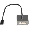 StarTech.com Adaptador USB-C para DVI – Dongle adaptador USB-C para DVI-D 1920x1200p – USB Type-C para monitor/ecrã DVI – Conversor de vídeo – Compatível com Thunderbolt 3 – Cabo fixo de 12 polegadas – Versão atualizada do CDP2DVI