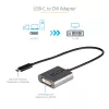 StarTech.com Adaptador USB-C para DVI – Dongle adaptador USB-C para DVI-D 1920x1200p – USB Type-C para monitor/ecrã DVI – Conversor de vídeo – Compatível com Thunderbolt 3 – Cabo fixo de 12 polegadas – Versão atualizada do CDP2DVI