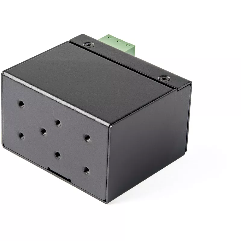 StarTech.com Conversor de média industrial PoE+ de fibra ótica para Ethernet 30W - SFP para RJ45 - Fibra monomodo/multimodo para Ethernet Gigabit de cobre - Tamanho mini/compacto - IP-30/ -40 a +75°C