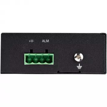 StarTech.com Conversor de média industrial PoE+ de fibra ótica para Ethernet 60W – SFP para RJ45 – Fibra monomodo/multimodo para Ethernet Gigabit de cobre – Tamanho compacto – IP30/ -40 a +75 °C