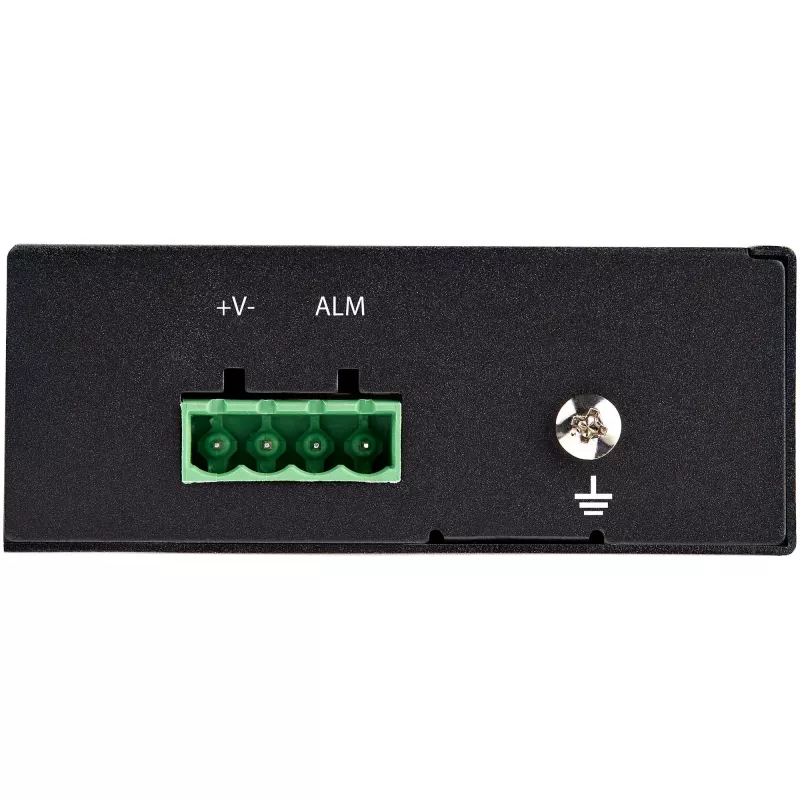 StarTech.com Conversor de média industrial PoE+ de fibra ótica para Ethernet 60W – SFP para RJ45 – Fibra monomodo/multimodo para Ethernet Gigabit de cobre – Tamanho compacto – IP30/ -40 a +75 °C