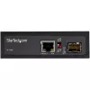 StarTech.com Conversor de média industrial PoE+ de fibra ótica para Ethernet 60W – SFP para RJ45 – Fibra monomodo/multimodo para Ethernet Gigabit de cobre – Tamanho compacto – IP30/ -40 a +75 °C