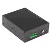 StarTech.com Conversor de média industrial PoE+ de fibra ótica para Ethernet 60W – SFP para RJ45 – Fibra monomodo/multimodo para Ethernet Gigabit de cobre – Tamanho compacto – IP30/ -40 a +75 °C