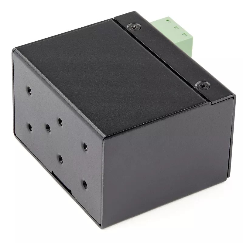 StarTech.com Conversor de média industrial de fibra ótica para Ethernet – SFP de 100 Mbit/s para RJ45/Cat6 – Fibra ótica monomodo/multimodo para rede de cobre – 12-56 V DC – IP-30 / -40 a +75 °C