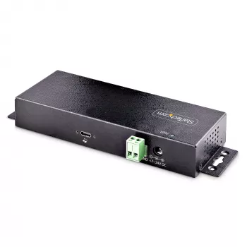 StarTech.com Hub USB industrial de 7 portas 10Gbps com fonte de alimentação, metal, montável, 5x USB-A e 2x portas downstream USB-C, proteção ESD, hub USB alimentado, TAA