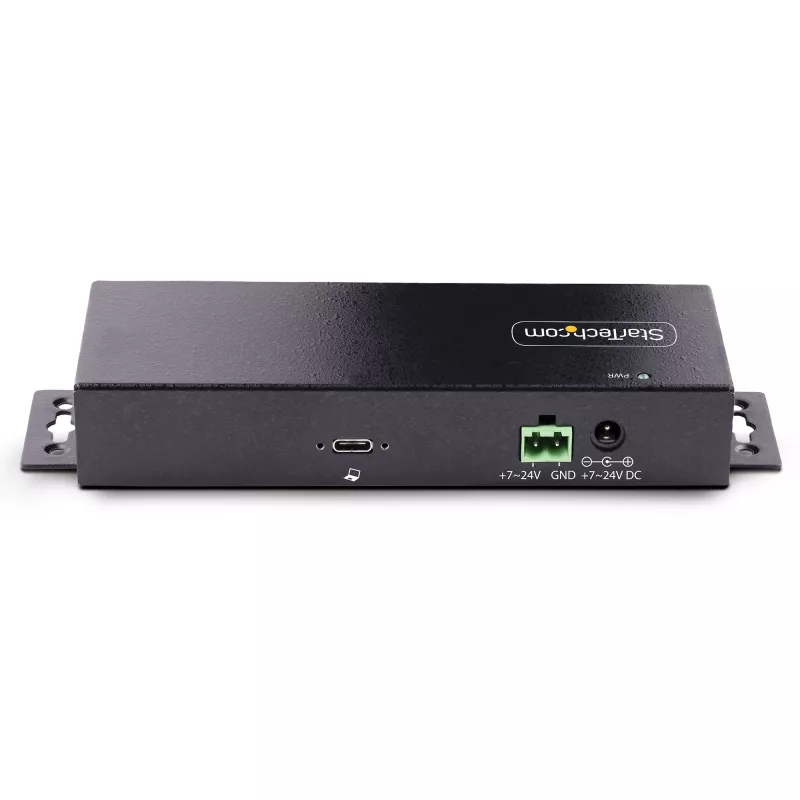StarTech.com Hub USB industrial de 7 portas 10Gbps com fonte de alimentação, metal, montável, 5x USB-A e 2x portas downstream USB-C, proteção ESD, hub USB alimentado, TAA