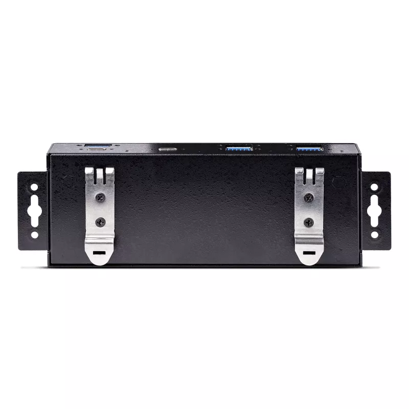 StarTech.com Hub USB industrial de 7 portas 10Gbps com fonte de alimentação, metal, montável, 5x USB-A e 2x portas downstream USB-C, proteção ESD, hub USB alimentado, TAA
