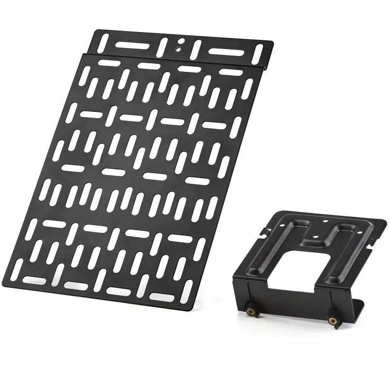 StarTech.com Suporte universal para acessórios de TV – Suporte ajustável para TV e parede – Media player/router/modem/comutadores AV e extensores/Apple TV – Suporte oculto para caixa de cabos atrás da TV – 5 kg