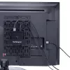StarTech.com Suporte universal para acessórios de TV – Suporte ajustável para TV e parede – Media player/router/modem/comutadores AV e extensores/Apple TV – Suporte oculto para caixa de cabos atrás da TV – 5 kg