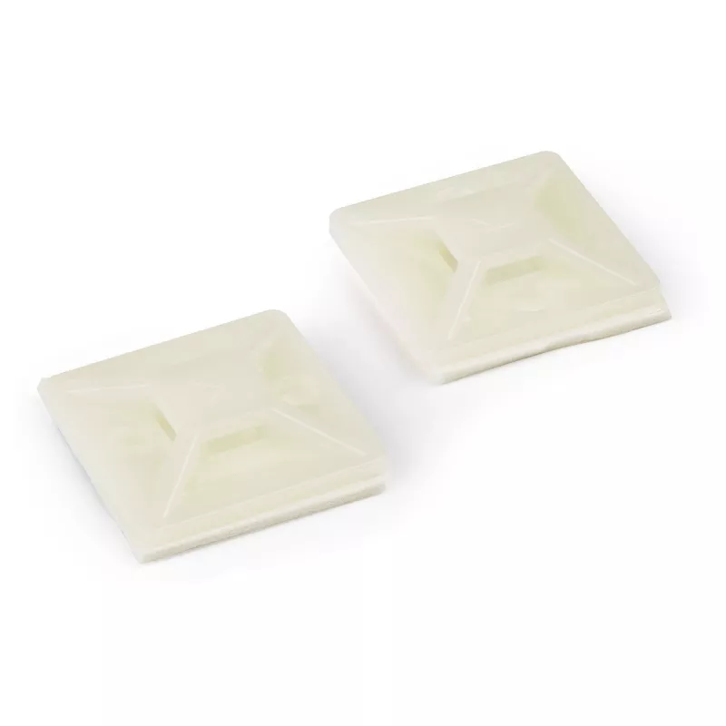 StarTech.com Pack de 100 bases para abraçadeiras com fita adesiva para abraçadeiras de 4,6 mm de largura – Bases para abraçadeiras de nylon/plástico – Bases para enrolamento de cabos elétricos/rede / proteção contra incêndio 94V-2 e listado UL TAA