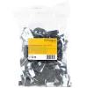 StarTech.com 100 clipes de gestão de cabos autoadesivos pretos – Organizador de cabos de rede/Ethernet/secretária de computador – Suportes adesivos para cabos/linhas – Clipe autoadesivo de nylon resistente ao fogo UL/94V-2