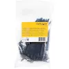 StarTech.com Abraçadeiras reutilizáveis de 12cm – 7mm de largura, 30mm de diâmetro de feixe, 22kg de resistência à tração, abraçadeiras de nylon removíveis, interior/exterior, 94V-2/UL listado, pack de 100 – preto