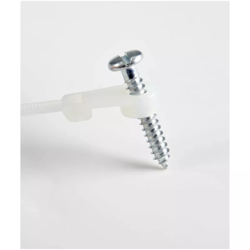 StarTech.com Abraçadeiras de 8 polegadas (20 cm) com orifício de montagem – 1/8 polegadas (4 mm) de largura, 2 polegadas (52 mm) de diâmetro de feixe, 50 lb (22 kg) de resistência à tração, abraçadeiras de nylon-66 autoajustáveis com orifício para parafuso, listado UL, pack de 100