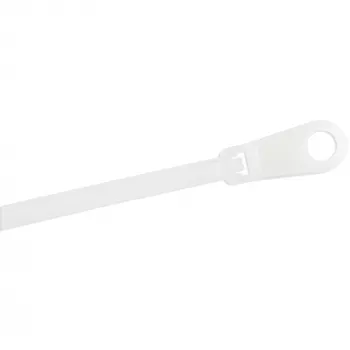 StarTech.com Abraçadeiras de 6 polegadas (15 cm) com orifício de fixação – 1/8 polegadas (3 mm) de largura, 1-1/2 polegadas (40 mm) de diâmetro de feixe, 40 lb (18 kg) de resistência à tração, abraçadeiras de nylon 66 autoajustáveis com orifício para parafuso, listado UL, pack de 100