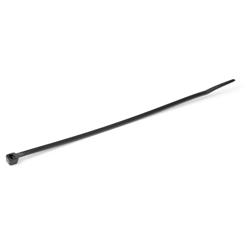 StarTech.com Abraçadeiras de 20cm – 4mm de largura, 55mm de diâmetro de feixe, 22kg de resistência à tração, abraçadeiras de nylon autoajustáveis com ponta curvada – 94V-2/UL listado, pack de 100 – preto