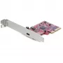 StarTech.com Placa PCIe USB 3.2 Gen 2x2 de 1 porta, placa controladora PCI Express 3.0 x4 USB-C 20 Gbit/s SuperSpeed, placa adaptadora USB Type-C, apenas dados, Windows/macOS/Linux, TAA