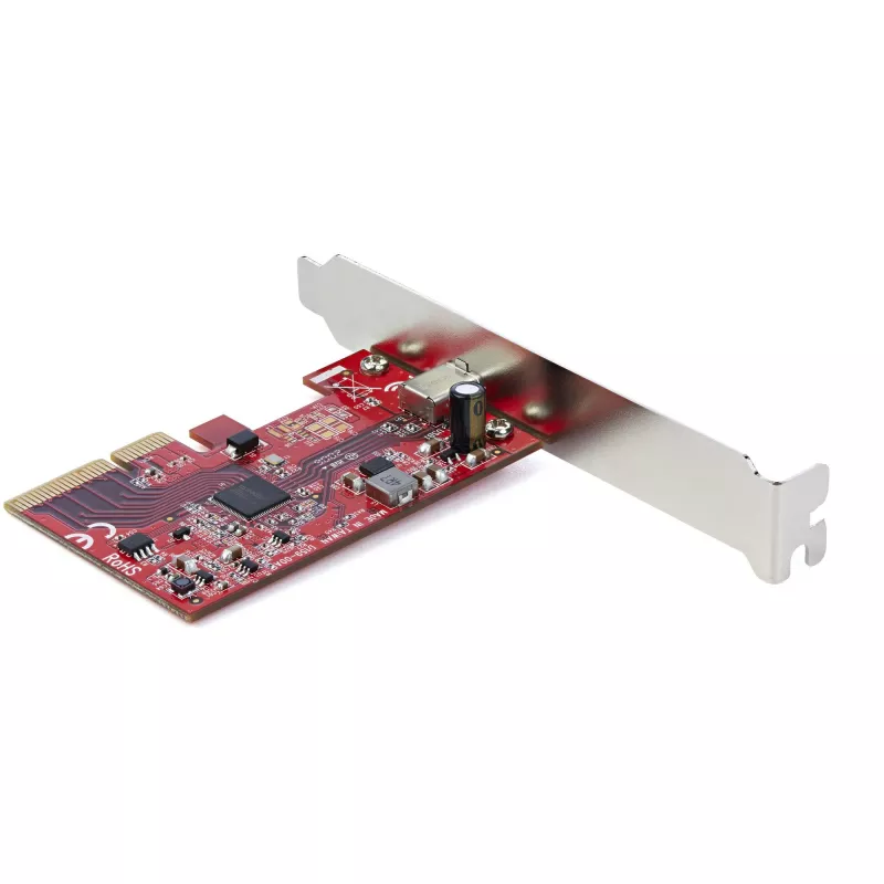 StarTech.com Placa PCIe USB 3.2 Gen 2x2 de 1 porta, placa controladora PCI Express 3.0 x4 USB-C 20 Gbit/s SuperSpeed, placa adaptadora USB Type-C, apenas dados, Windows/macOS/Linux, TAA