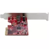 StarTech.com Placa PCIe USB 3.2 Gen 2x2 de 1 porta, placa controladora PCI Express 3.0 x4 USB-C 20 Gbit/s SuperSpeed, placa adaptadora USB Type-C, apenas dados, Windows/macOS/Linux, TAA