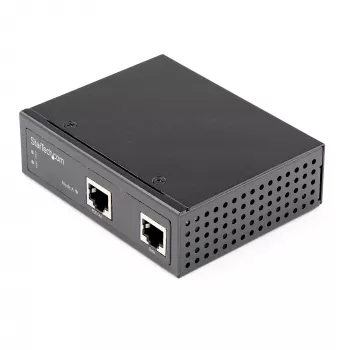 StarTech.com Injetor PoE Industrial Gigabit Ethernet – Injetor PoE+ Midspan 30W 802.3at 48V-56VDC para calha DIN Power Over Ethernet – -40C a +75C câmaras/sensores/acesso WLAN